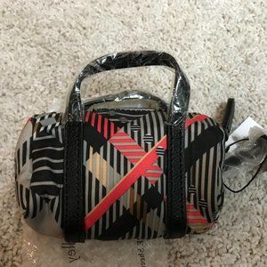 Vera Bradley Duffle Bag Purse Charm in Sofia Plaid NEW